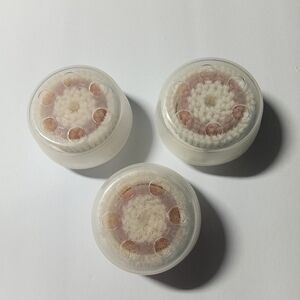 Lot Of 3 Authentic Clarisonic Sensitive Facial Cleansing Replacement Brush Heads